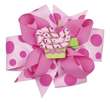 Bearington Baby Cupcake 3 in 1 Girls First Birthday Outfit Hair Bow Pink