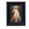 Cottage Garden Divine Mercy Painting of Jesus Black Rope Trim 2 x 3 Tiny Frame with Magnet and Easel