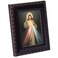 Cottage Garden Divine Mercy Painting of Jesus Black Rope Trim 2 x 3 Tiny Frame with Magnet and Easel