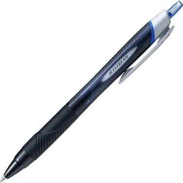 uni Jetstream Standard Ballpoint Pen  038 mm  Blue Ink  Black Body