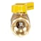 Eastman 34 Inch FIP Straight Gas Ball Valve with 14Turn Handle Brass Plumbing Fitting 60011