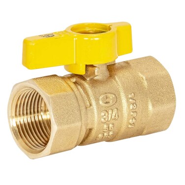 Eastman 34 Inch FIP Straight Gas Ball Valve with 14Turn Handle Brass Plumbing Fitting 60011