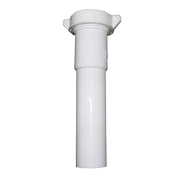 LASCO 034325 White Plastic Tubular 112Inch by 12Inch Slip Joint Extension with Nut and Washer