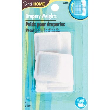 Dritz Home 8920 Covered Lead Drapery Weights 4Piece  White
