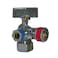 LASCO 069357 Quarter Turn 3Way Valve 58Inch Compression Inlet X 12Inch Compression Outlet X 38Inch Compression Outlet Chrome