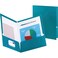 Oxford Metallic TwoPocket Folders Teal Letter Size 25 per Box 5049561