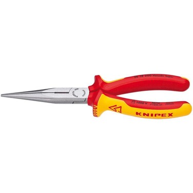 KNIPEX Tools  Long Nose Pliers With Cutter 1000V Insulated 2618200SBAYellow