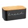 Bloomingville Metal Bin with Bamboo Lid Black Bread Box 1175 L x 525 W x 7 H