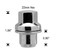 White Knight 5309RR4 Chrome Duplex Mag Lug Nut with Washer for Range Rover 4 Pack
