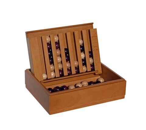 WE Games Wood Captains Mistress 4inaRow Connect Game  Large  11 inches
