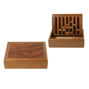 WE Games Wood Captains Mistress 4inaRow Connect Game  Large  11 inches