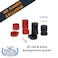 WE Games Wood Backgammon Chips with Cloth Pouch  Red  Black 15 in Diameter