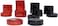 WE Games Wood Backgammon Chips with Cloth Pouch  Red  Black 15 in Diameter