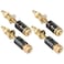 Parts Express Binding Post Banana Jack with 1 Thread 2 Pair Black Gold