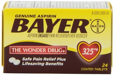 Genuine Bayer Aspirin 325mg Tablets 24Count Pack of 2