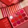 AfflanoRed Eyeshadow Palette Makeup Ultra Pigmented and Blending Bright Dark Hot True Red Eye Shade 12 Color Cruelty Free Velvet Matte Shimmer Warm Fall Sunset Pink Red Eye Shadow Pallet