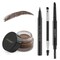 LAVONEEyebrow Stamp Pencil Kit for Eyebrows Makeup with Waterproof Eyebrow Pencil Eyeliner Eyebrow Pomade and Dualended Eyebrow Brush  Dark Brown