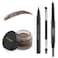 LAVONEEyebrow Stamp Pencil Kit for Eyebrows Makeup with Waterproof Eyebrow Pencil Eyeliner Eyebrow Pomade and Dualended Eyebrow Brush  Dark Brown