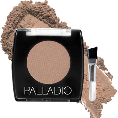 PalladioBrow Powder for Eyebrows Soft and Natural Eyebrow Powder with Jojoba Oil  Shea Butter Helps Enhance  Define Brows Compact Size for Purse or Travel Includes Applicator Brush Taupe