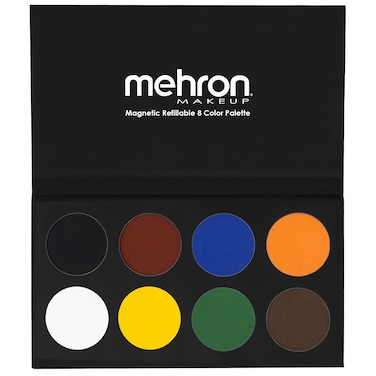 Mehron Makeup Paradise Makeup AQ 8 Color Basic Palette  Magnetic Refillable Body Paint  Face Paint Palette  Professional Water Activated Makeup for Costumes SFX Halloween  Cosplay