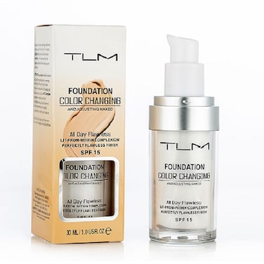 TLM Foundation Color ChangingTLM Colour Changing Liquid Foundation Hides Wrinkles  LinesBB Cream Makeup Base Concealer Cover Moisturizing Fluid for all Skin Tone SPF1530ML