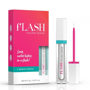 fLASH Eyelash Serum Serum for Long Curled Lashes  Enhances and Strengthens Your Natural Lashes  Safe and Effective Formula 3Month Supply