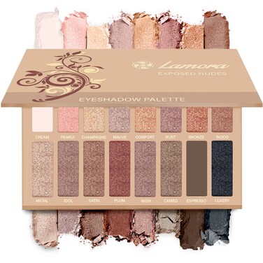 LamoraEyeshadow Palette Makeup  Eye Makeup Palette with 16 Highly Pigmented Matte  Shimmer Shades  Vegan  Blendable