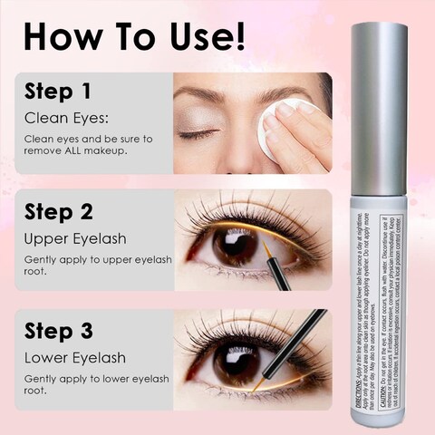 Hairgenics Lavish Lash 3ml 3 Month Supply  Eyelash Growth Enhancer  Brow Serum with Natural Peptides for Long Thick Lashes and Eyebrows Dermatologist Certified  Hypoallergenic