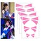 Cosplay Face Temporary Tattoos 12 Tattoos Overwatch DVa Face Tattoo Stickers 2 Sizes Pink