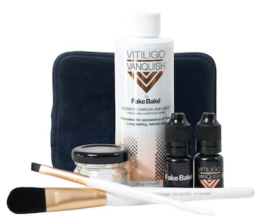Vitiligo Vanquish Cosmetic Camouflage Kit by Fake Bake Liquid Concealer Long Lasting Natural Color Customization Eliminates Appearance of Skin Depigmentation For Women  Men  Cover Lasts For Days