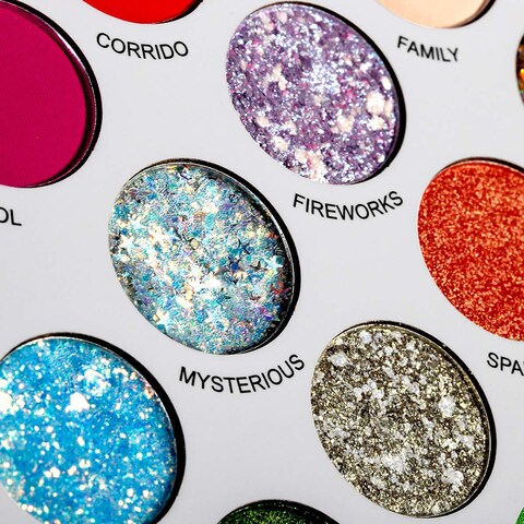DELANCIBig Colorful Eyeshadow Palette Professional 54 Color Board Eye Shadow Bright Neon Glitter Matte Shimmer Makeup Pallet Highly Pigmented Powder EyeShadow for Women Girl Halloween Christmas Gift
