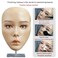 5D makeup Practice Face Board Silicone Makeup Mannequin Face Reusable Beginner Practice Eye Makeup Face Eye Fake Silicone Makeup Artist Full Face Practice Eyelash Eye Shadow Eyeliner Pen Simulatio