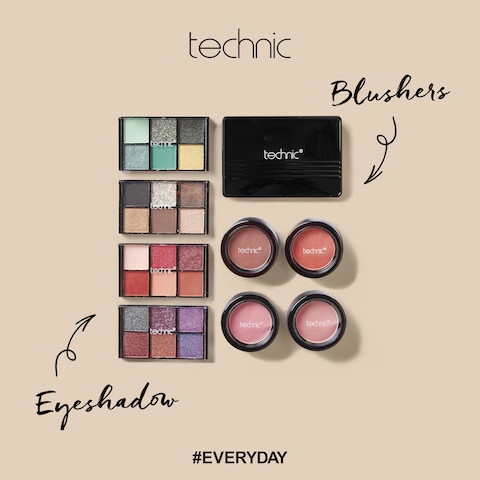 Technic 28 Pcs Carry All Full Make Up Kit In a Trunk Train Case Including Makeup Brushes Eye Shadows Nail Polish Blushers Lipsticks and More