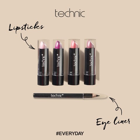 Technic 28 Pcs Carry All Full Make Up Kit In a Trunk Train Case Including Makeup Brushes Eye Shadows Nail Polish Blushers Lipsticks and More