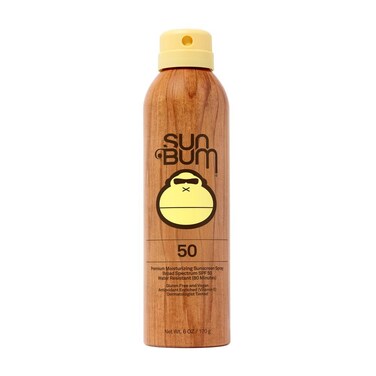 Sun BumOriginal SPF 50 Sunscreen Spray Vegan and Hawaii 104 Act Compliant Octinoxate  Oxybenzone Free Broad Spectrum Moisturizing UVAUVB Sunscreen with Vitamin E 6 oz natural