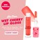 Lime CrimeWet Cherry Lip Gloss Flaming Cherry Bright Peach  Cherry Scented Lightweight Plumping  Comfortable Ultra Glossy Sheen That Wont Stick  Long Lasting  NonSticky  Vegan Makeup