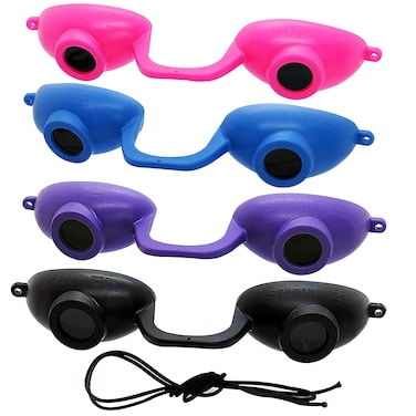Super Sunnies EVO FLEX UV Eye Protection FDA compliant Flexible Tanning Goggles Eyeshields 4Pack