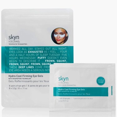 skyn ICELAND Hydro Cool Firming Under Eye Patches Eye Gel Mask to Firm And Reduce Wrinkles Fine Lines Dark Circles Puffy Eyes  Bags 8 Pairs