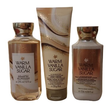 Bath  Body WorksWarm Vanilla Sugar Body Set  Shower Gel Body Lotion  Body Cream