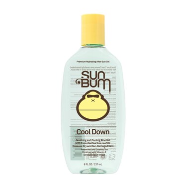 Sun Bum Cool Down Aloe Vera Gel  Vegan After Sun Care with Cocoa Butter to Soothe and Hydrate Sunburn Pain Relief  8 oz