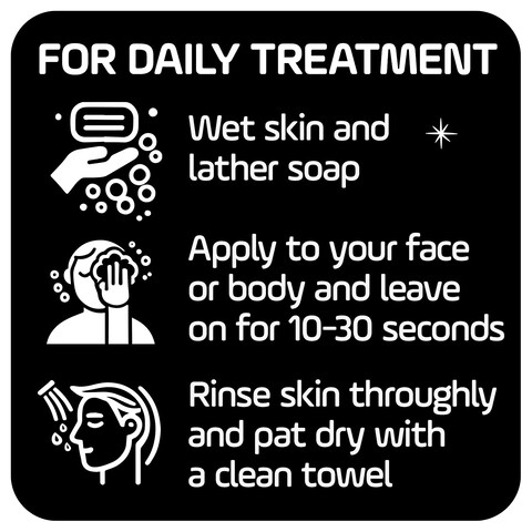 Asepxia with Activated Charcoal Purifying Effect Acne Treatment Bar Soap with Salicylic Acid 4 Ounce
