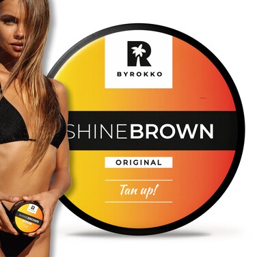 BYROKKO Shine Brown Tanning Oil 71 Fl Oz Tan Accelerator Cream Use it as Indoor Tanning Lotion for Tanning Beds or Outdoor Sun Faster Tanning with Premium Natural Ingredients