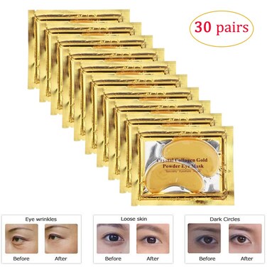 Adofect30 Paris Under Eye Patches 24k Gold Under Eye Mask for Puffy Eyes and Dark Circles Treatments Under Eye Bags Treatment Collagen Gel Pads for Beauty  Personal Care Gold