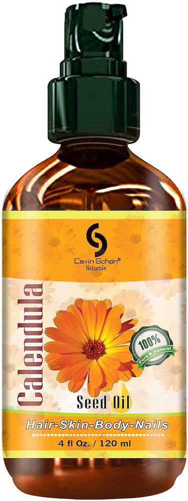 4 fl oz 100 Pure Calendula Infused Oil  for Body Nails  Hair  Perfect Natural Skin Moisturizer