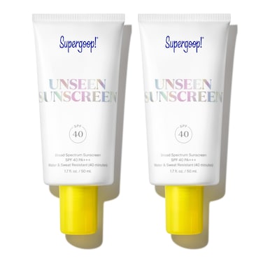 SupergoopUnseen Sunscreen  SPF 4017 fl oz  Pack of 2  Invisible Broad Spectrum Face Sunscreen  Weightless Scentless and Oil Free  For All Skin Types and Skin Tones