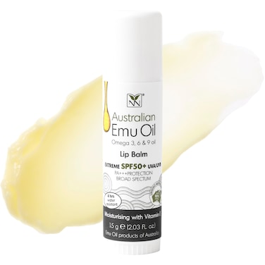 Emu Oil Moisturizing Lip Balm  Hydrating Lip Balm with Extreme SPF50 Sun Protection  4Hour Water Resistant Fortified with Vitamin E Amino Acids  Omega 3 6  9  YNot Natural 15g Stick