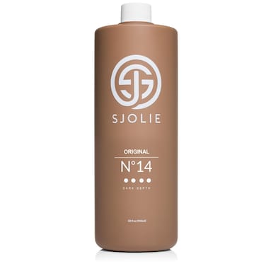 SJOLIE Spray Tan Solution  No 14  Dark Depth Tanning Spray  Hydrating Sunless Tanner for Long Lasting Dark Bronze Finish 32oz