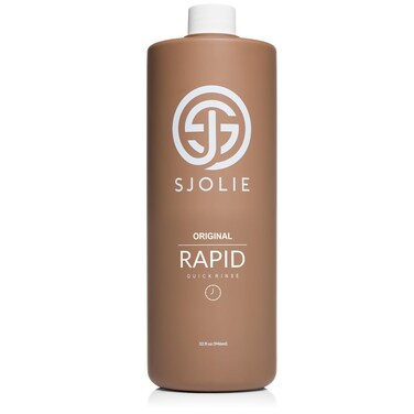 SJOLIE Rapid Spray Tan Solution  Ultra One Hour Express Tan  Olive Base  Sunless Tanner for a Fast Drying VeganFriendly Radiant Glow 32oz