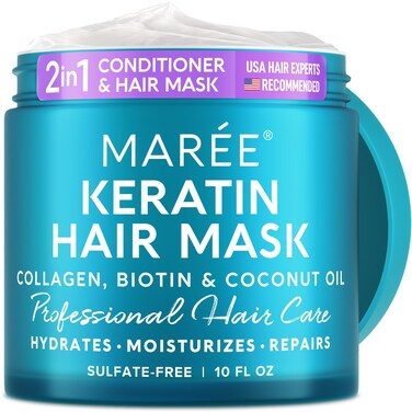 MAREE Hair Mask for Damaged Hair  Keratin Hair Treatment Conditioner  Extremely Deep Conditioning Hair Mask for Dry Damaged Hair and Growth Hydrating and Repair Keratina Mascarilla Para el Cabello