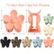 Flower Claw Clip 7 PCS Claw Clips Hair Clips For Women Non Slip Claw Clips for Thick Hair Women Girls Gifts 7 Colors